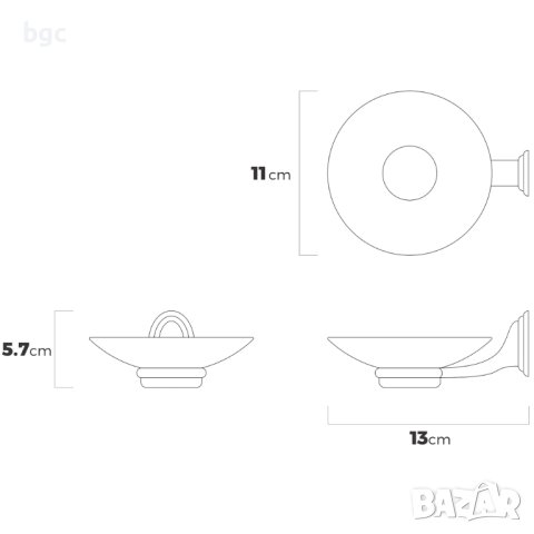 Комплект Качествени аксесоари за баня Bathroom Chrome Plated Steel, 8 части - 24 месеца гаранция, снимка 5 - Други стоки за дома - 41327058