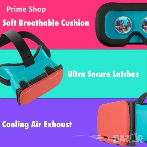 Очила за виртуална реалност Orzly VR за Nintendo Switch и OLED, снимка 3 - Аксесоари - 56143468