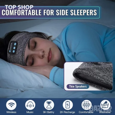 Perytong Bluetooth спортни слушалки в лента за глава, снимка 5 - Bluetooth слушалки - 48780427