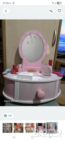 Детска дървена гримьорна, снимка 2 - Играчки за стая - 53387163