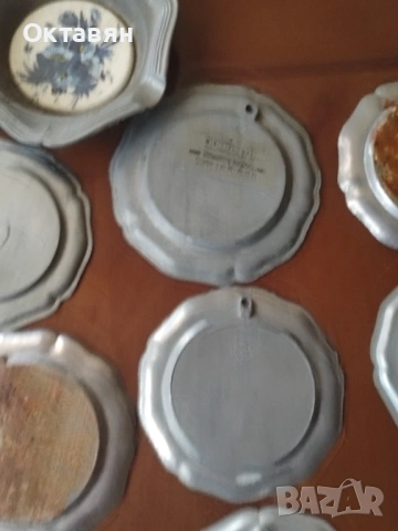 Калаени  чинийки за стена ,подложки за чаши, снимка 6 - Антикварни и старинни предмети - 53175569