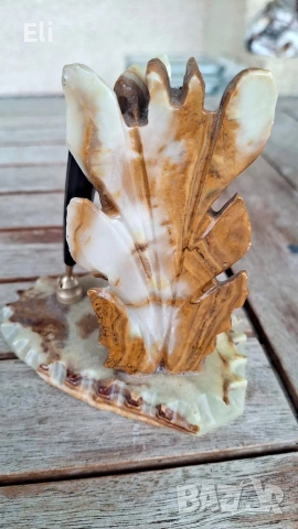 Държач на химикалот оникс - винтидж преспапие и декорация, снимка 3 - Други стоки за дома - 53489311