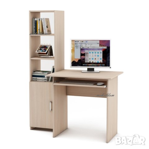 Бюро с клавиатура и етажерка с плавна врата(код-0902), снимка 4 - Бюра - 41017105