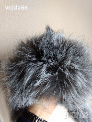Зимна шапка с естествен косъм, снимка 2 - Шапки - 38989822