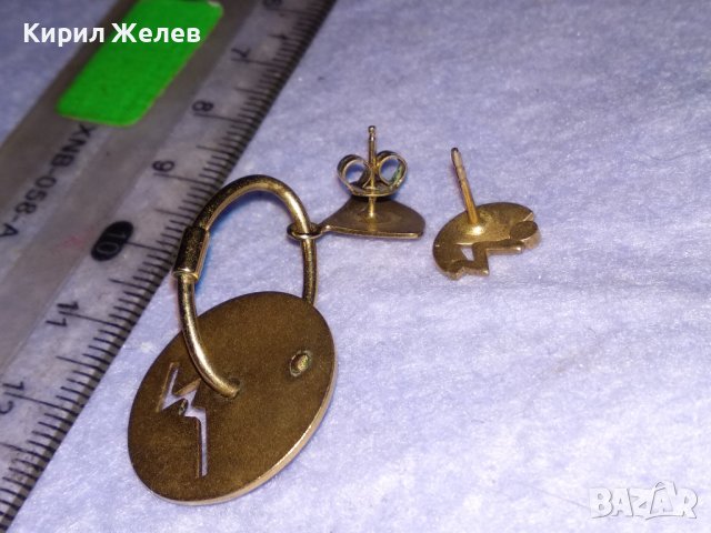 СТАРИ БРОНЗОВИ АРТ НУВО СКЪПОЦЕННИ ОБЕЦИ АНГЛИЯ с РЕАЛНА ДУБЛЕ ПОЗЛАТА с МАРКИРОВКА DOUBLE 38692, снимка 18 - Антикварни и старинни предмети - 41730340