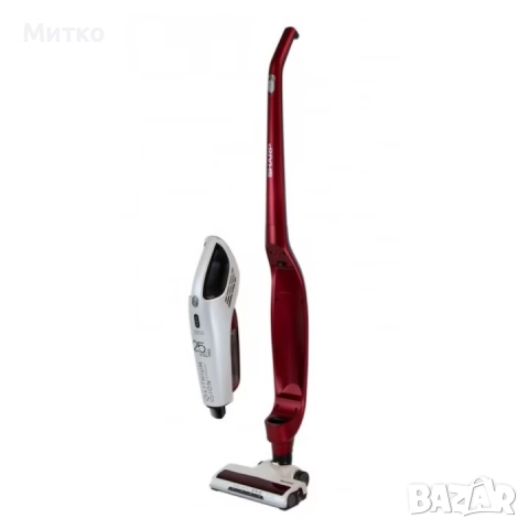 Вертикална прахосмукачка 2 в 1 Sharp Sa-vs3001rw, Автономия 60 минути, Бяла/Червена