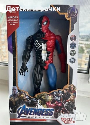 Комплект 4 фигури Железния човек, Симбиот Спайдърмен, Карнидж, Кап. Америка, снимка 4 - Фигурки - 52642436