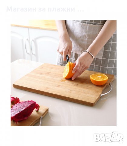 ДЪСКА ЗА РЯЗАНЕ, БАМБУК 34Х24 СМ. - код 2760, снимка 2 - Прибори за хранене, готвене и сервиране - 33919546
