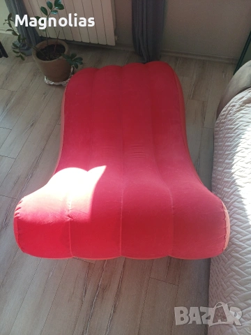 НАДУВАЕМ ШЕЗЛОНГ Flocked lounge , снимка 9 - Градински мебели, декорация  - 53848321