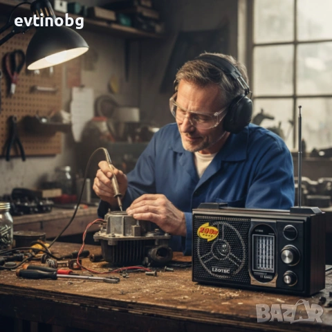 Преносимо радио Leotec LT-2008 — класически дизайн и AC/DC захранване, снимка 3 - Радиокасетофони, транзистори - 53787936