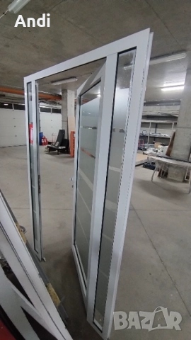 Алуминиевa вратa с касa, бяла със стъкла - лява  132/210см, снимка 12 - Дограми - 52829663