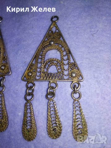 ПРЕКРАСНИ СТАРИННИ ВЪЗРОЖДЕНСКИ ОБЕЦИ ФИЛИГРАННО СРЕБРО ВИСОКА ПРОБА МАЙСТОРСКА РЪЧНА РАБОТА 40597, снимка 11 - Антикварни и старинни предмети - 42601260