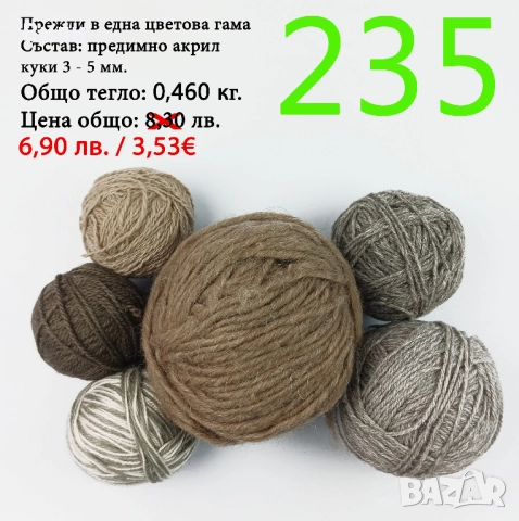 Евтини прежди в малки количества - нови и остатъци , снимка 9 - Други - 52042441