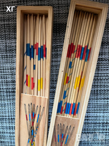 МИКАДО Игри, антикварна ръчна изработка от дърво - 2бр, снимка 2 - Антикварни и старинни предмети - 44743569