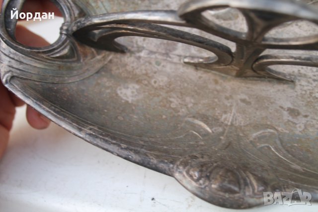 Посребрен лъжичник АРТ Деко, снимка 10 - Антикварни и старинни предмети - 42406781