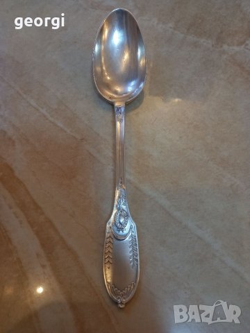 Голяма сребърна лъжица, снимка 2 - Антикварни и старинни предмети - 39250212
