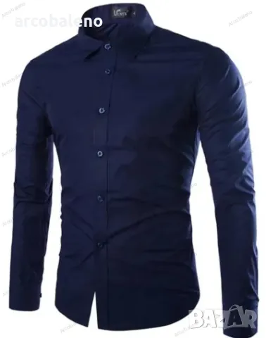 Ежедневна мъжка риза с дълги ръкави, 17цвята, снимка 10 - Ризи - 47997572