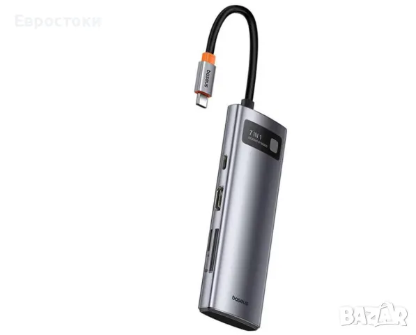 Хъб 7 в 1, Baseus Clarity, USB-C към 1 x HDMI4K, 60Hz, снимка 6 - Кабели и адаптери - 47767662
