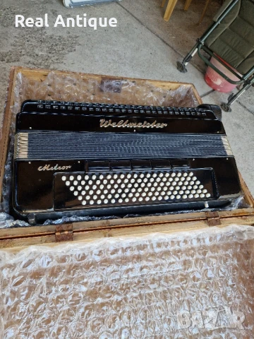 Антикварен немски акордеон Veltmaister Meteor 120 баса, снимка 3 - Акордеони - 50779781