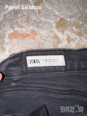 Zara Slim Fit черни дънки, снимка 3 - Дънки - 52457863