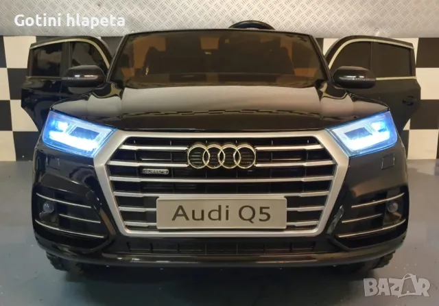  Акумулаторен Двуместна джип Audi Q5 4X4 24V батерия,MP4, снимка 5 - Електрически играчки - 50269143