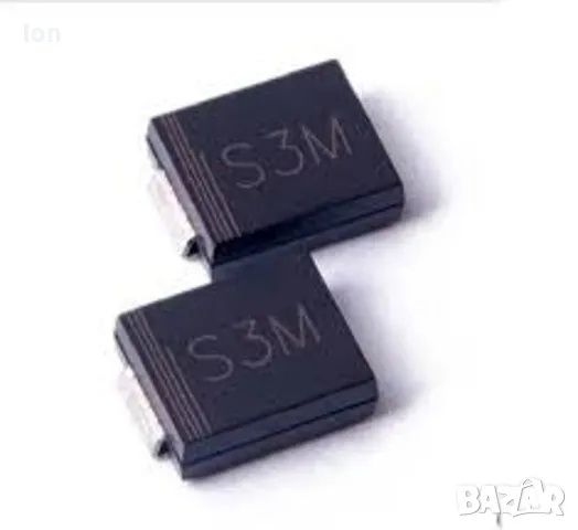 S3M бърз диод 1000V, 3A, 1,5us - цена за 10 броя, снимка 1