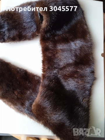 Яка 92 см, естествен косъм, норка сребърна и кафява, снимка 6 - Шалове - 39704334