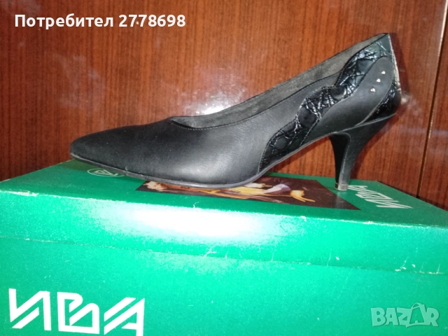 БЪЛГАРСКИ ОБУВКИ-ЕСТЕСТВЕНА КОЖА-ФИРМА"ИВА" РАЗМЕР-37, снимка 3 - Дамски обувки на ток - 52402742