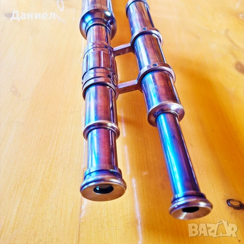 Телескоп, далекоглед от бронз на тринога с античен дизайн., снимка 10 - Други ценни предмети - 43253819