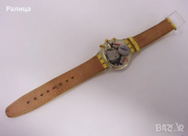 Kварцов часовник хронограф Swatch с механизъм ETA с 22 камъка, неизползван, снимка 6 - Мъжки - 50149934