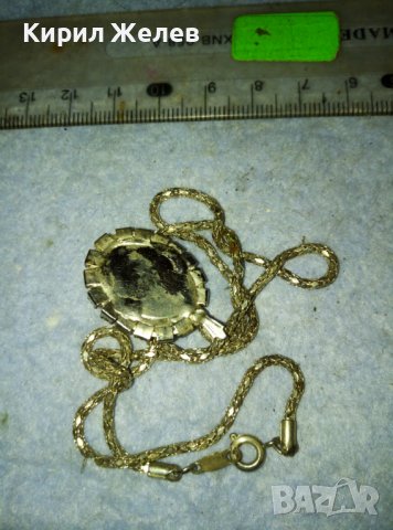 ПОСРЕБРЕНО НЕЖНО ВИНТИДЖ КОЛИЕ с ЕЛЕГАНТЕН МЕДАЛЬОН с ИСКРЯЩИ КРИСТАЛЧЕТА 39253, снимка 6 - Колиета, медальони, синджири - 42090976