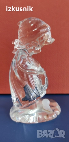Ретро кристална фигурка Момиче с пате от Magic Cristal – West Germany, снимка 6 - Колекции - 52963600