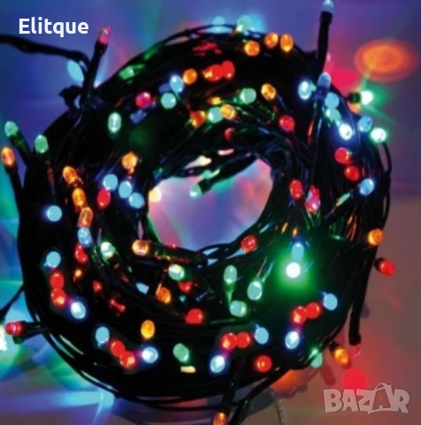 Коледни LED лампички, 100бр лампички/10 метра гирлянд.  , снимка 4 - Декорация за дома - 52904382