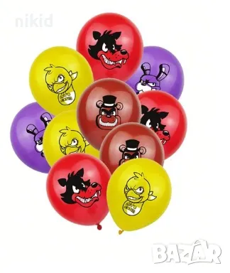 Фреди Five Nights at Freddy's Freddy парти банер надпис топер топери балон балони рожден ден, снимка 5 - Декорация за дома - 47285832