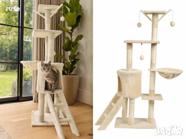 НОВИ! Котешка катерушка драскалка 139см 5 нива