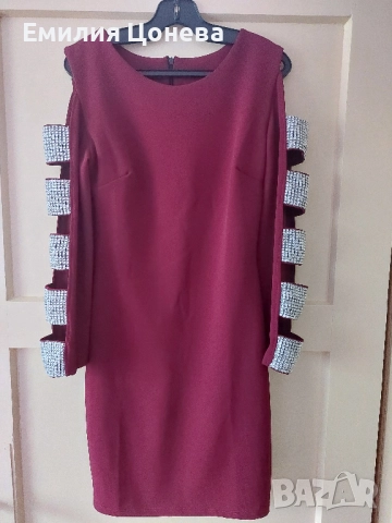 рокля с ефектни ръкави, снимка 3 - Рокли - 51982968