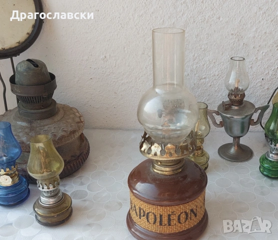 стъклени разни: Стара синя газена лампа, красива и други стъклени лампа, стъклена газена, снимка 15 - Други - 42256598