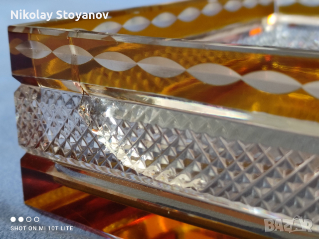 Кристална кутия от 20-те години на 20-ти век - Бохемия, снимка 5 - Антикварни и старинни предмети - 30549358