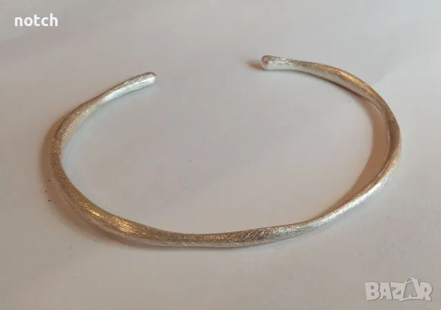 Сребърна гривна, снимка 3 - Гривни - 49561245