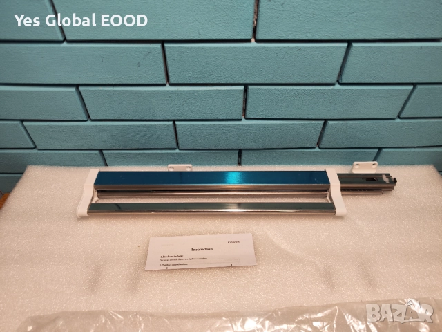 Разтегаема алуминиева релса за дрехи за гардероб 392 мм сиво/бяло, снимка 8 - Гардероби - 51985887