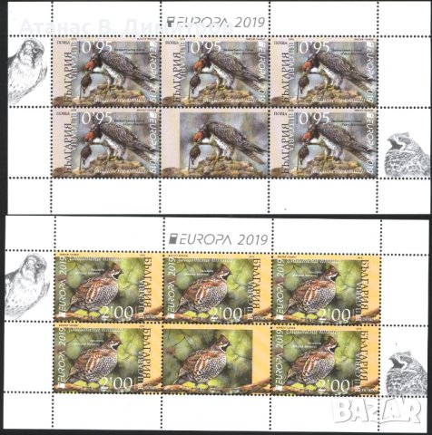 Чисти марки в малки листове Европа СЕПТ Птици 2019 от  България, снимка 1 - Филателия - 41542905