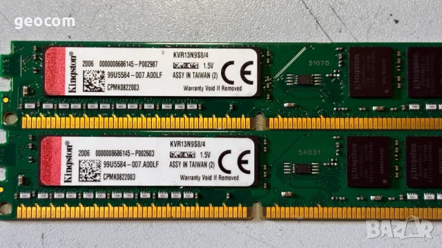 8GB (2x4GB) DDR3 Kingston PC3-10600U (1600Mhz,CL-9,КИТ), снимка 3 - RAM памет - 49482239