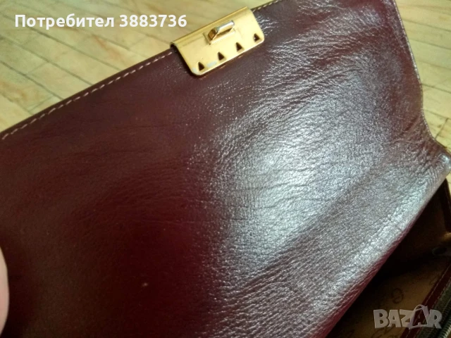 Ръчна чантичка,естествена кожа и шифър, снимка 3 - Чанти - 50923649