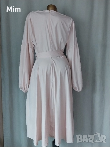 boohoo 44 Рокля с дълъг ръкав в цвят шампанско , снимка 8 - Рокли - 52252256