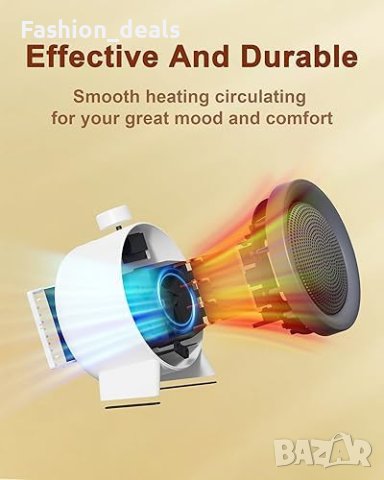 Нов FERRISA 1000W Портативен Керамичен Нагревател за Офис и Дом Печка Духалка, снимка 2 - Друга електроника - 42732102