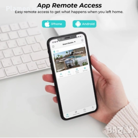 6 Mpx. Двойна вътрешна/външна WIFI камера за наблюдение, снимка 5 - IP камери - 53303157