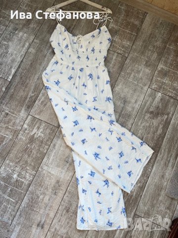 Бял спортно елегантен ежедневен гащеризон hm H&M , снимка 5 - Гащеризони - 41352234