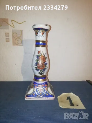 Керамични, порцеланови вази, свещник ръчна изработка. , снимка 6 - Декорация за дома - 49265112