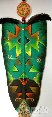 Етно-арт голямо пано -декорация . Авторско -уникат 65 см, снимка 2 - Пана - 53250740
