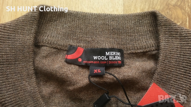 Dressmann Bomber Zip Merino Brown 50% размер XL жилетка 50% Мерино вълна - 1509, снимка 5 - Екипировка - 52507358